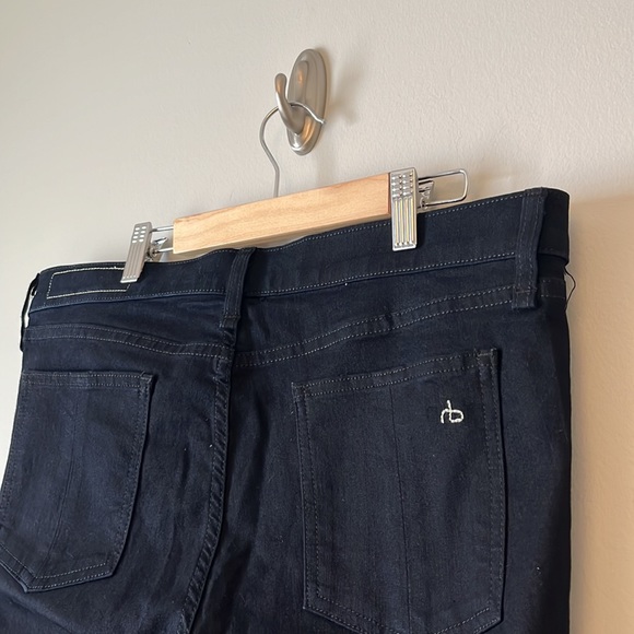 rag & bone skinny jeans in deep indigo stretchy denim - Picture 2 of 4
